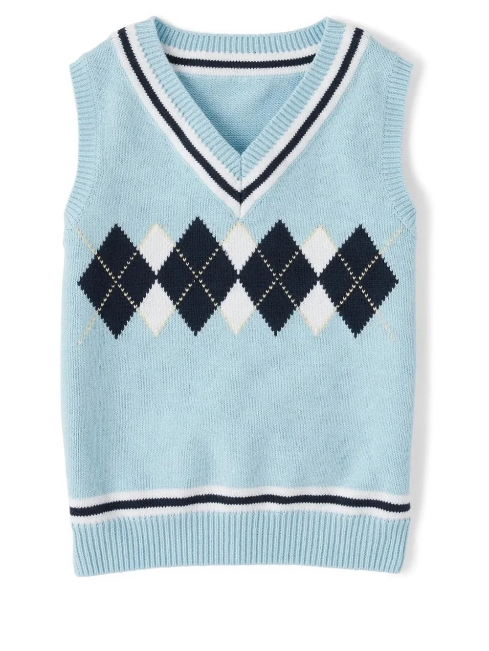 Gymboree Boys ‘Spring Jubilee’ Light Blue Argyle Sweater Vest with Socks Size 7